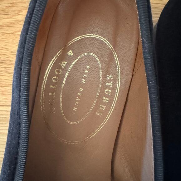 Stubbs & Wootton Black Velvet Needlepoint Horse Equestrian Loafer Flats Sz 8 - Picture 6 of 12